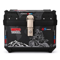 Boîte de rangement arrière pour scooter électrique grande capacité 45/55L, coffre à bagages en plastique PP pour moto