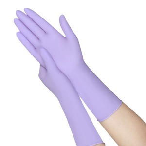 Guantes desechables de nitrilo de 12 pulgadas, extra largos, gruesos, de calidad alimentaria, para tareas domésticas, limpieza, resistentes a ácidos y álcalis, resistentes al desgaste - Product Image 3