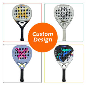 Set di Racchette da Beach Tennis in Carbonio 18K con Logo Personalizzato OEM, Racchette da <span class=keywords><strong>Padel</strong></span> Mormaii a Forma di Diamante - Product Image 3