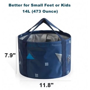 Muestra Gratis: Bañera Plegable de 14L para Pies con Asas para Niños, Cubeta Portátil para Pedicura y Spa de Pies para Viajes - Product Image 2