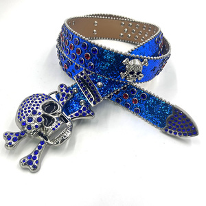 Ceintures larges western pour femmes en <span class=keywords><strong>cuir</strong></span> PU blanc coloré, ornées de clous, de strass, de perles et de rivets, avec nom, en alliage et cristal, pour usage quotidien - Product Image 6