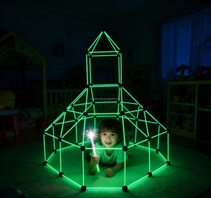 Kit de Construction de Château Lumineux DIY 130 Pièces, Jouet Éducatif Interactif Parent-Enfant, Jouet STEM - Product Image 5