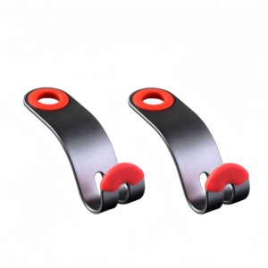 2 Ganci <span class=keywords><strong>per</strong></span> Sedile <span class=keywords><strong>Auto</strong></span> in Lega di Alluminio, Resistenti e Antiscivolo con Rivestimento in Silicone <span class=keywords><strong>per</strong></span> Poggiatesta - Product Image 6