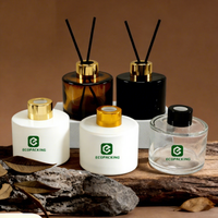 Bouteille en verre personnalisée 50ml 100ml 150ml 200ml, diffuseur de parfum d'ambiance pour la maison, huile parfumée, cylindre, ensembles de luxe, diffuseur à roseaux