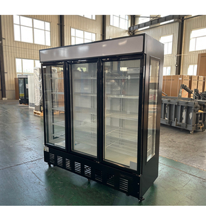 Süpermarket ticari 3-Door soğuk içecek dondurucu Cola bira dikey ticari içecek vitrin ile tekerlekler - Product Image 3