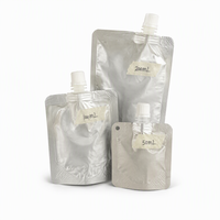 Pochette Doypack en aluminium avec bec verseur 50-500 ml, sac d'emballage liquide autoportant, bouchon à vis en PP de qualité alimentaire 16 mm 21 mm, anti-fuite