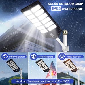 Farola Solar LED Integrada Todo en Uno de 2000W con Control Remoto, Impermeable IP65 para Exteriores - Product Image 4