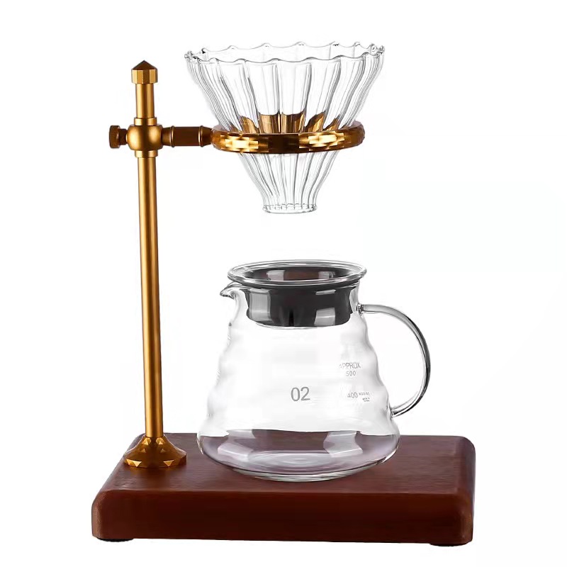 Кофейный капельный набор ручной работы с подставкой и кофейными фильтрами, держатель для фильтра из нержавеющей стали