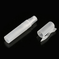Flacon pulvérisateur de parfum vide rechargeable en plastique dépoli de 5 ml et 10 ml, mini atomiseur de voyage pour parfum