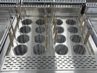 Cuisinière à nouilles au gaz en acier inoxydable, 10 paniers, armoire à double porte - Utilisation commerciale pour la restauration, double température