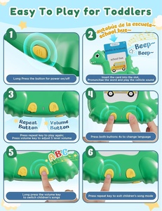 Cartes flash bilingues <span class=keywords><strong>espagnol</strong></span>-anglais pour tout-petits avec 510 mots courants, en forme de dinosaure, jouets vocaux de poche pour <span class=keywords><strong>l</strong></span>'autisme - Product Image 5