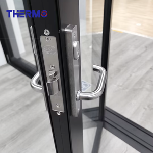 Porte d'entrée principale de <span class=keywords><strong>style</strong></span> moderne conforme à la norme australienne AS2047, en aluminium, double vitrage, portes d'entrée en verre - Product Image 5