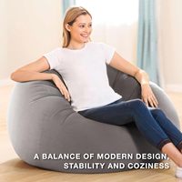 Fauteuil gonflable personnalisé en gros, directement de l'usine - Flocage texturé en velours côtelé et design pliable compact