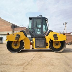 รถบดถนนแบบสั่นสะเทือนสองด้านไปข้างหน้าและถอยหลัง10ตันและ12ตันพร้อมส่วนประกอบเครื่องยนต์แกนลูกกลิ้งแบบดรัมคู่ - Product Image 1