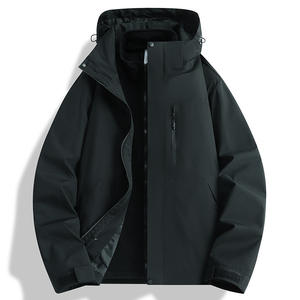 Veste imperméable en polaire unisexe classique et polyvalente trois en un, deux pièces - Product Image 1