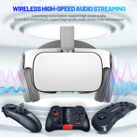 OEM Headset Virtual Reality Stereo lipat 4k Z6, headset VR kaca Headset vr kacamata 3D vr dengan remote untuk ponsel pintar iPhone Android