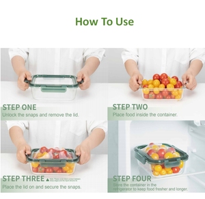 IKOO New Arrival Bpa Free <strong>Glass</strong> Food Storage <strong>Containers</strong> with Flexible Silicone <strong>Lids</strong> - Product Image 5