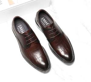 Zapatos de Hombre de Cuero Genuino Hechos a Medida, Impermeables, Transpirables, Formales, Juveniles, con Cordones y Grabado, para Boda - Product Image 6