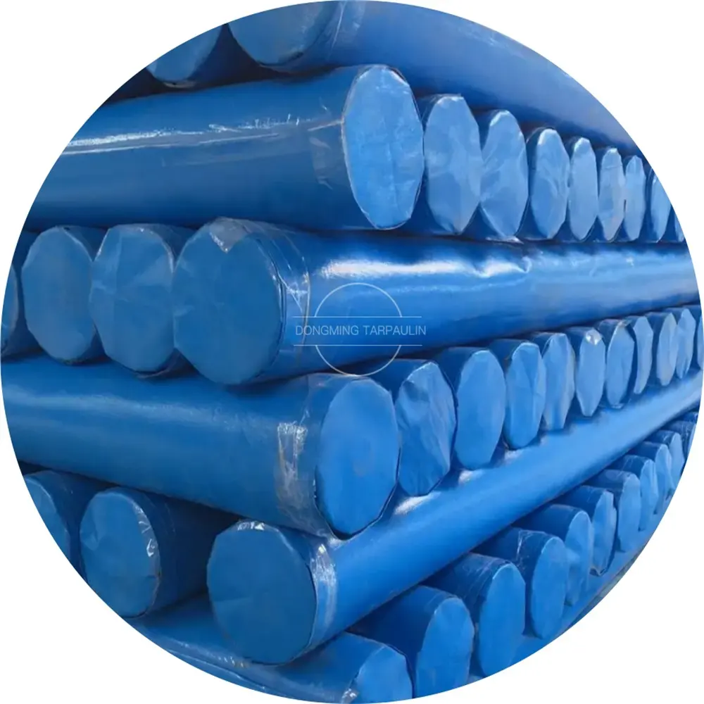 Blue Tarpaulin In Rolls 8 Oz 4 Ft TPU Fabric PVC Media Tent Canvas Plastic PE Tarpaulin Sheet Roll