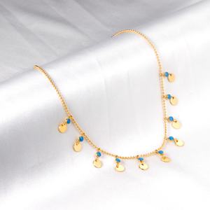 Nouveau design 2022, petit pendentif rond, bijoux exquis et populaires, acier inoxydable, pendentif plaqué or 18 carats, collier - Product Image 3