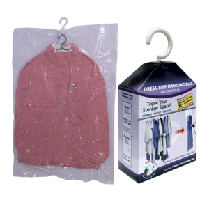Sac sous vide comprimé suspendu en plastique Sacs sous vide pour vêtements Sac de rangement pour <span class=keywords><strong>couette</strong></span> Vêtements de protestation contre les odeurs d'insectes - Product Image 1