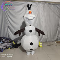 Phim Hoạt Hình Dễ Thương Inflatable Snowman Olaf Mascot Costume Đối Với Người Lớn