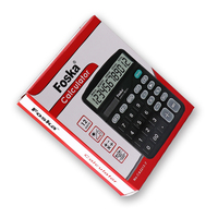 Foska Office spécial pas cher double puissance calculatrice solaire étudiant grand électronique noir 12 chiffres Double alimenté double calculatrice