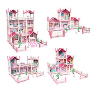 Miniatura de Ratán, Muebles para Muñecas American Girl, Juego de Limpieza, Casa de Juegos, Lámpara de Araña, Juguetes para Niños, Casa de Muñecas con Piscina y Coche - Product Image 1