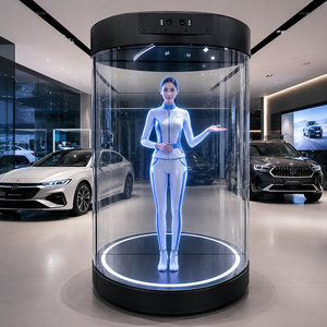 จอแสดงผลโฮโลแกรมทรงกระบอกขนาด 10.<span class=keywords><strong>1</strong></span> นิ้ว AI <span class=keywords><strong>Avatar</strong></span> 3D Holobox หลอดโฮโลโปร่งใส สำหรับการต้อนรับอัจฉริยะ ร้านค้าปลีก พิพิธภัณฑ์ และนิทรรศการ - Product Image 1