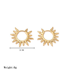 Boucles d'oreilles simples Boucles d'oreilles à la mode en forme d'étoile Bijoux et accessoires en gros sans décoloration - Product Image 6