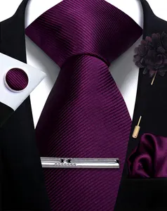 2024 kravat üreticisi adamın kırmızı siyah kravat ve cep kare Set 5 adet erkek kravat ve cep kare takım için yaka pimleri ile Set