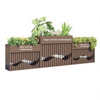 Jardinière extérieure en acier galvanisé, combinaison personnalisée, pour cour, parc, hôtel, place publique, clôture, cloison, style européen, drainage