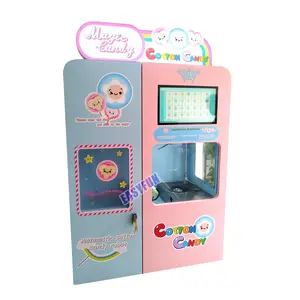 New design Cotton Candy Machine with sugar Selling Automatic Cotton Vending Machine Cotton Candy