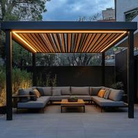 Pergola bioclimatique motorisée intelligente en aluminium de qualité supérieure, couleur et taille personnalisées pour villa, jardin, terrasse, télécommande