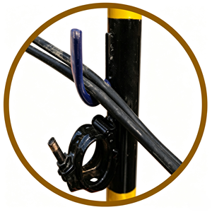 <span class=keywords><strong>Poteau</strong></span> de signalisation jaune et noir de 1500 mm en acier, <span class=keywords><strong>poteau</strong></span> de clôture temporaire avec crochet pour l'isolation routière de chantier - Product Image 3