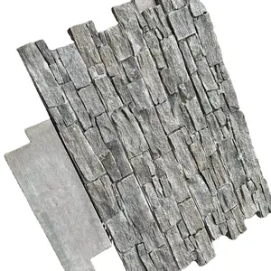 exterior Z shape natural stone veneer cement panels wall cladding