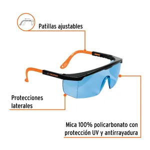 Scatola di 6 Truper classico blu occhiali di sicurezza regolabili