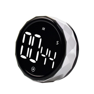 Electronic Rotary <b>Timer</b> 60 Min LED Display Kitchen Countdown Clock Multifunctional Stopwatch Round Design - Product Image 1