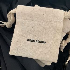 Custom Printed Natural 100% Organic Muslin Cloth <b>Drawstring</b> Bag Small Bulk Cotton Muslin Bag <b>Pouch</b> With Logo - Product Image 3