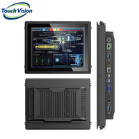 Panel PC Industrial de 10.4" 21.5" J6412 J1900 Sin Ventilador IP65 Pantalla Táctil Capacitiva RS232 Android Windows OEM ODM