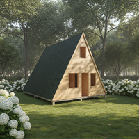 Maison triangulaire en bois, Cabane triangulaire en bois, Micro-maison triangulaire, Studio triangulaire