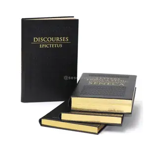 Custom Books Full Color Hardcover Leather Book Case Bound Story Novel Book Printing With Gilded Edges