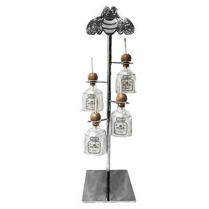 Exhibidor de Botellas de <span class=keywords><strong>Tequila</strong></span> de Metal Dorado Personalizado, Soporte de Acero Inoxidable para <span class=keywords><strong>España</strong></span>, Yichang, Western Son, E&J - Product Image 2