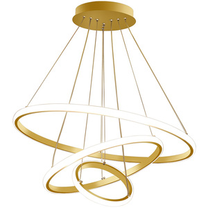 LED Iron Acrylic Ceiling Pendant Lamp Luxury <strong>Dining</strong> Lamparas Hanging <strong>Light</strong> Circle Ring Modern Gold Chandeliers Pendant <strong>Light</strong> - Product Image 1