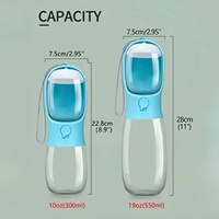 Accessoires d'alimentation pour animaux de compagnie de haute qualité en gros bouteille d'eau portable 2 en 1 pour chien et chat avec récipient de nourriture