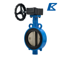 Vanne papillon à engrenage à vis sans fin - Corps en fonte ductile avec siège en caoutchouc large, Vanne à joint souple PN16/CLASSE 150LB pour le traitement de l'eau