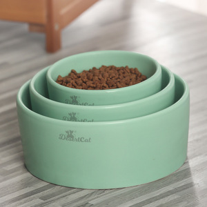 Bol en céramique pour chat, bol d'alimentation automatique arrondi pour chats, alimentateur pour animaux de compagnie alimenté par charge 110-240V - Product Image 4