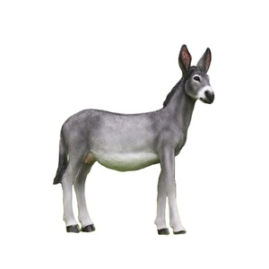 Sculpture d'animal en fibre de verre, fabrication sur mesure, statue réaliste de âne en FRP pour jardin extérieur et exposition commerciale - Product Image 1