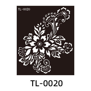 Pochoirs de tatouage et autocollants de petite taille <span class=keywords><strong>Hanna</strong></span>, motif Dragon, Fleur, Rose ajouré, pour peinture au jet de jus DIY - Product Image 6