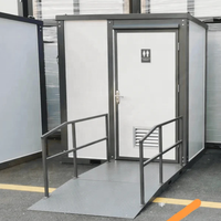 Toilettes préfabriquées mobiles d'extérieur en panneaux sandwich, design moderne, écologiques et longue durée de vie, vente en gros directe usine